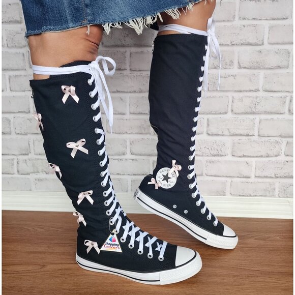 ⭐Chuck Taylor All Star XXHi Bows & Studs Knee Hi Sz 6 Men Boots Sneakers A17684C - Picture 10 of 12